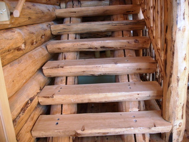 log stairway