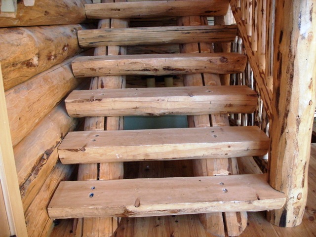 log stairway